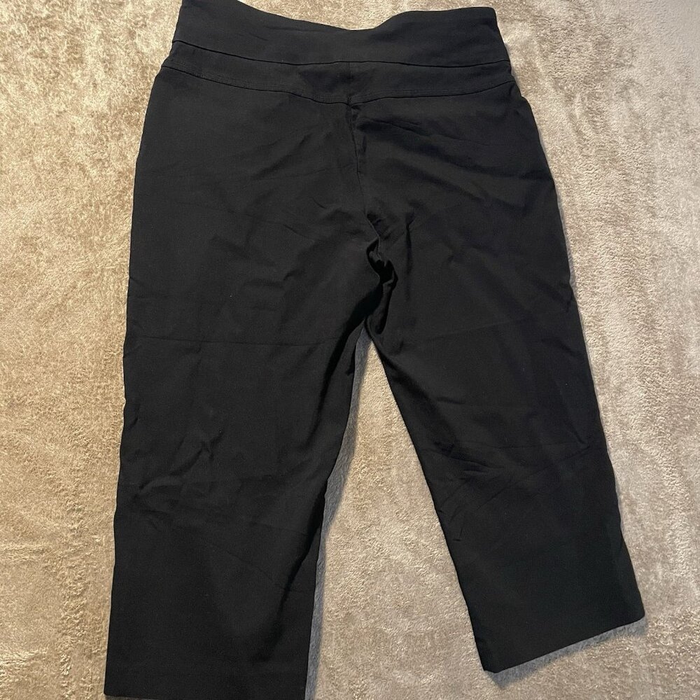 Ruby Rd Pants Womens‎ 8 Capri Black High Rise Stretch Nylon Modest Minimal